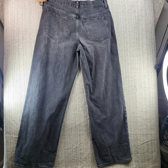 Madewell Low-Slung Baggy Jeans Womens 27 Gray Wide Leg Denim Button Fly - Picture 7 of 8